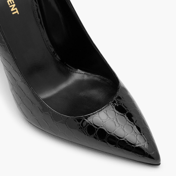 YSL Opyum 85 Croc embossed pump -36.5- new - Picture 2 of 12